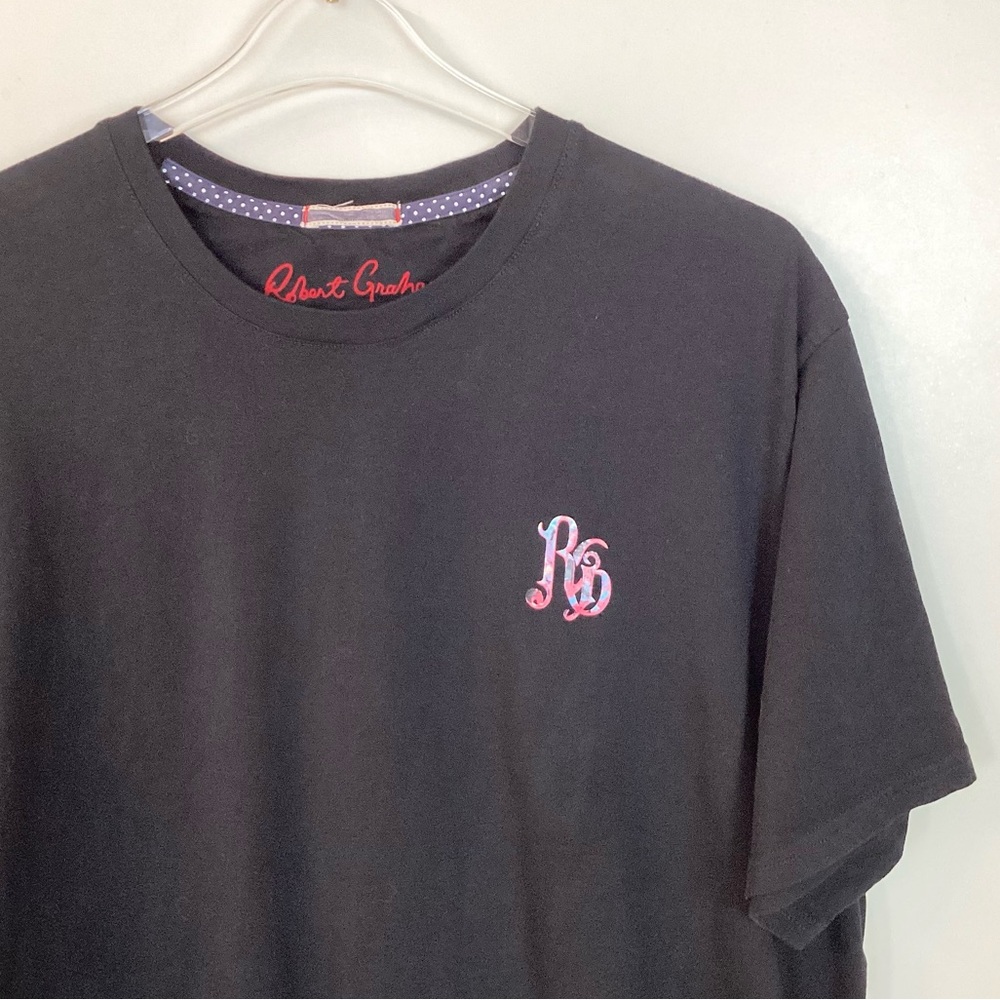 Robert Graham Short Sleeve Skull with Rose Graphic T-Shirt - Black - 2XL - Picture 3 of 5